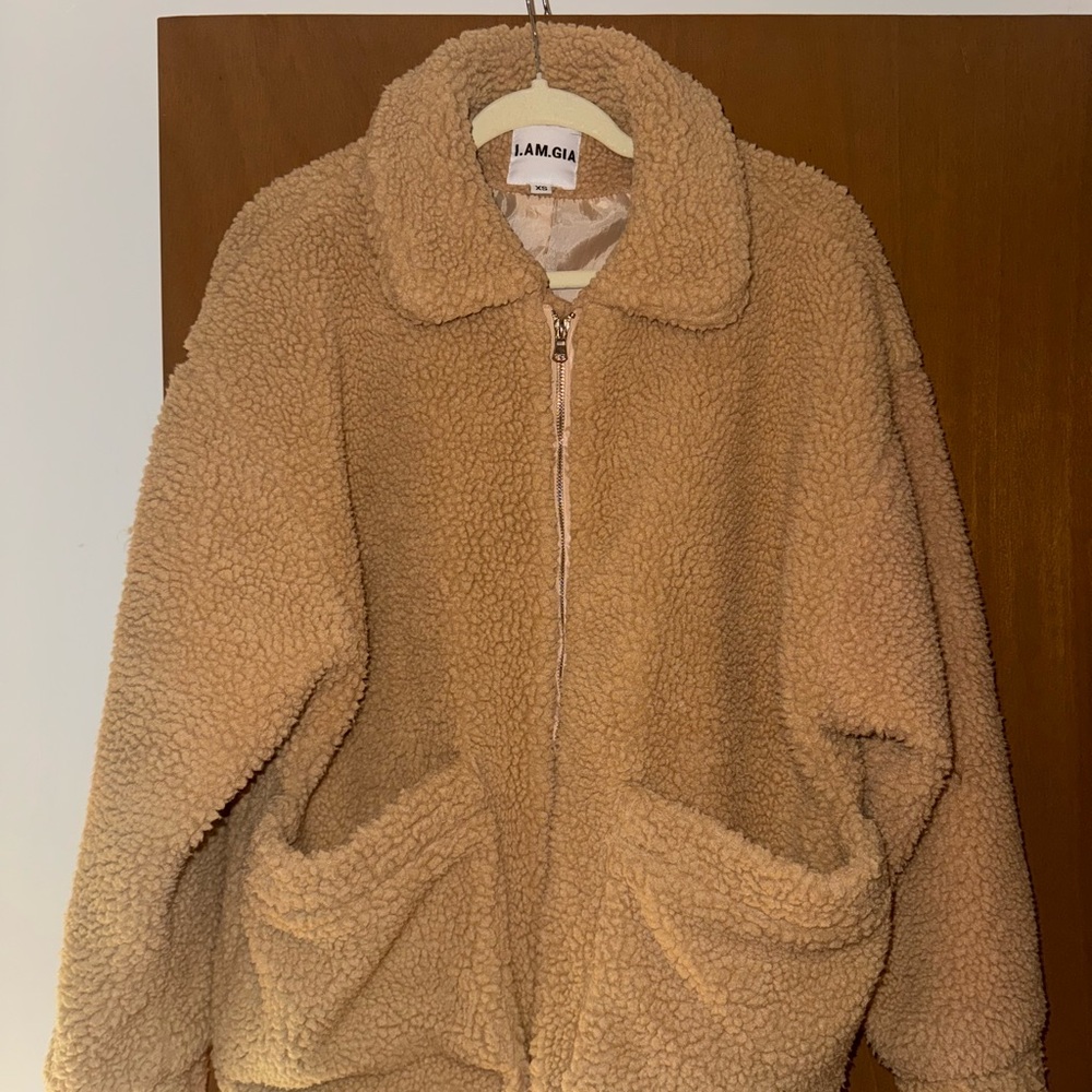 Women's Tan Sherpa Jacket